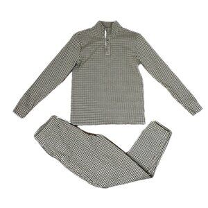 PRE-OWNED - Janie and Jack Boys Brown & Green Jacquard Jacket with Matching Jogg